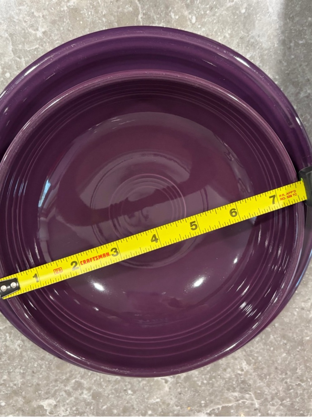 Fiestaware Deep Purple Ceramic Bowl & Plate Set - Picture 4 of 5